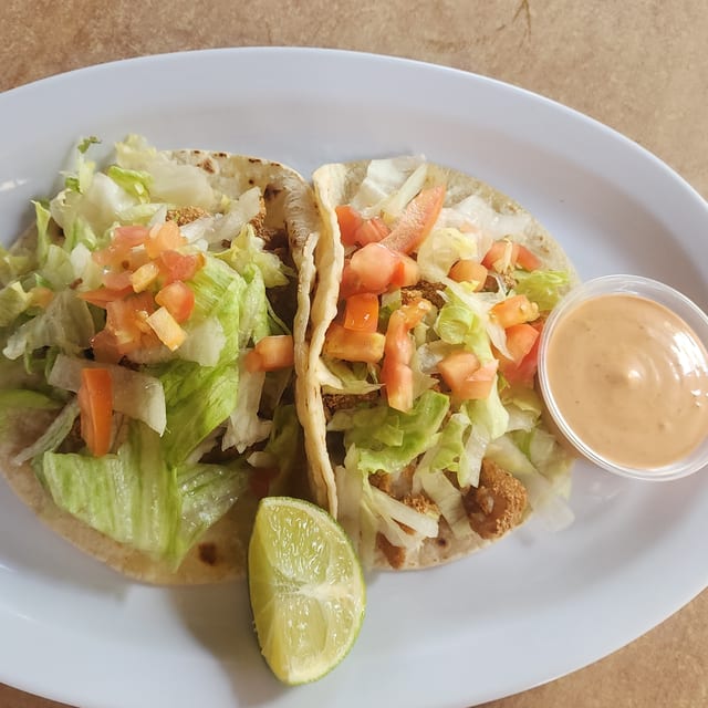 2 Fish Tacos.