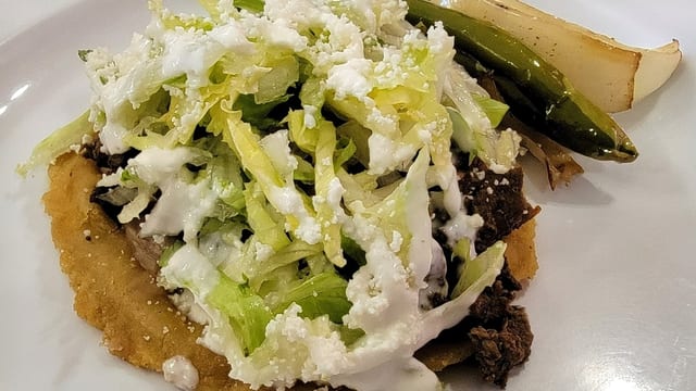#12 Sopes de Asada Plate Combo.