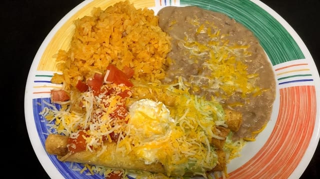 #2 Beef Rolled Tacos Combo.
