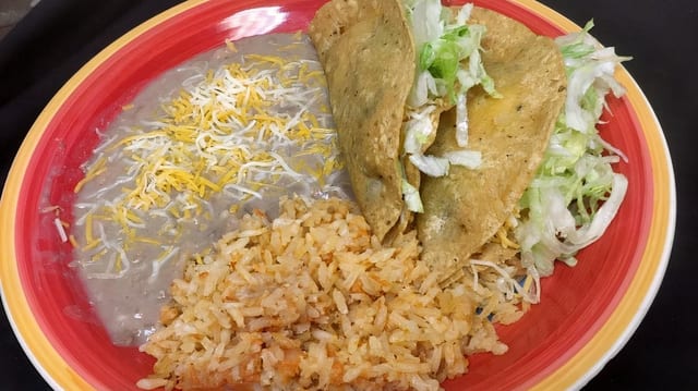 #5 Beef Hard Shell Tacos Combo.