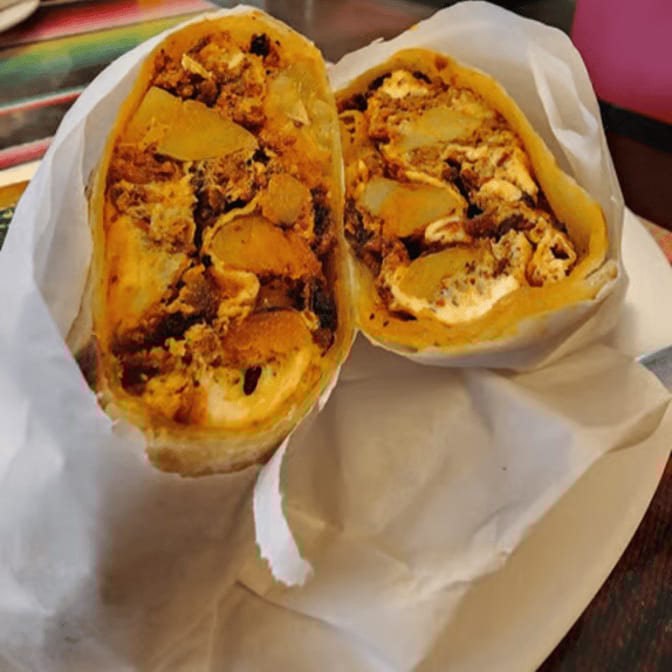 Chorizo, Egg & Potatoes Burrito.